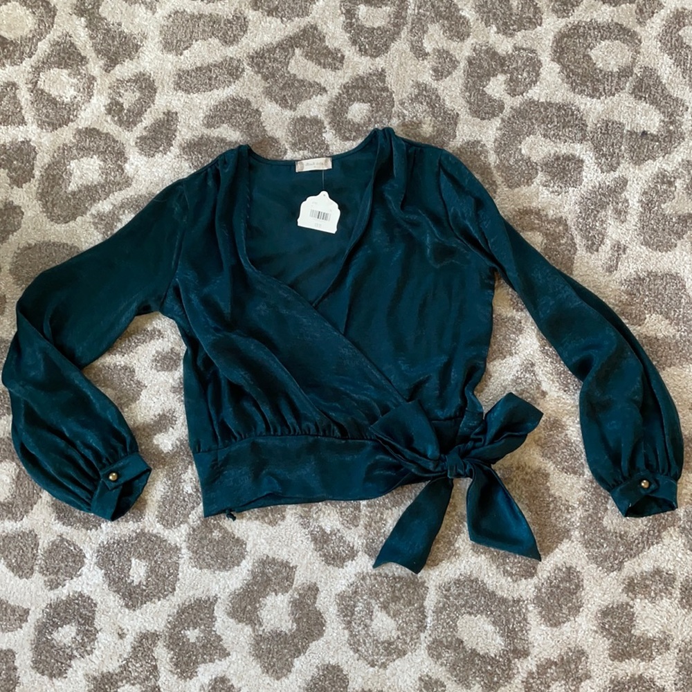 Surplice blouse